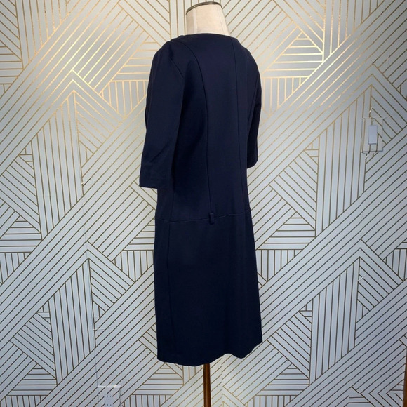 Joseph Ribkoff Navy Blue Zip Front‎ Ponte Dress - Picture 5 of 8